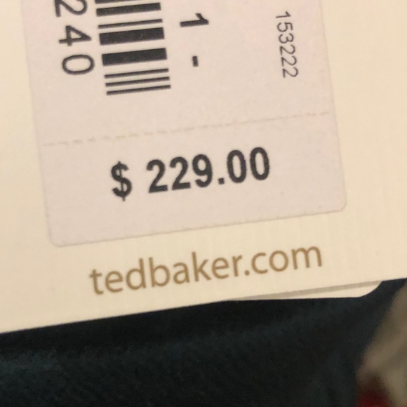 Ted Baker NWT Tie Waist Dark Green Wide Leg Pants - Picture 7 of 9